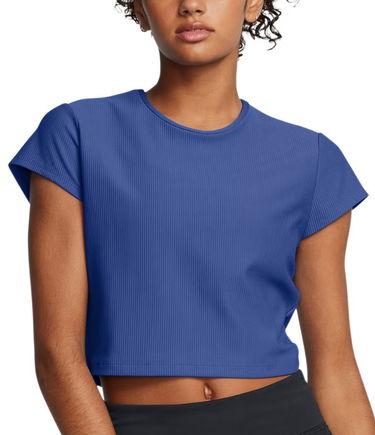 Crop Top Under Armour Ribbed Cropped T-Shirt Modrá | 1386615-432, 0