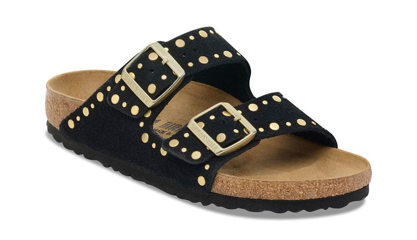 Tenisky a topánky Birkenstock Arizona Rivet Suede Leather Regular Fit Sandals Čierna | 1030346