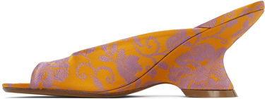 Starostlivosť o obuv Dries Van Noten Dries Van Noten Open-Toe Jacquard Mules Oranžová | WS251-1561-730, 2