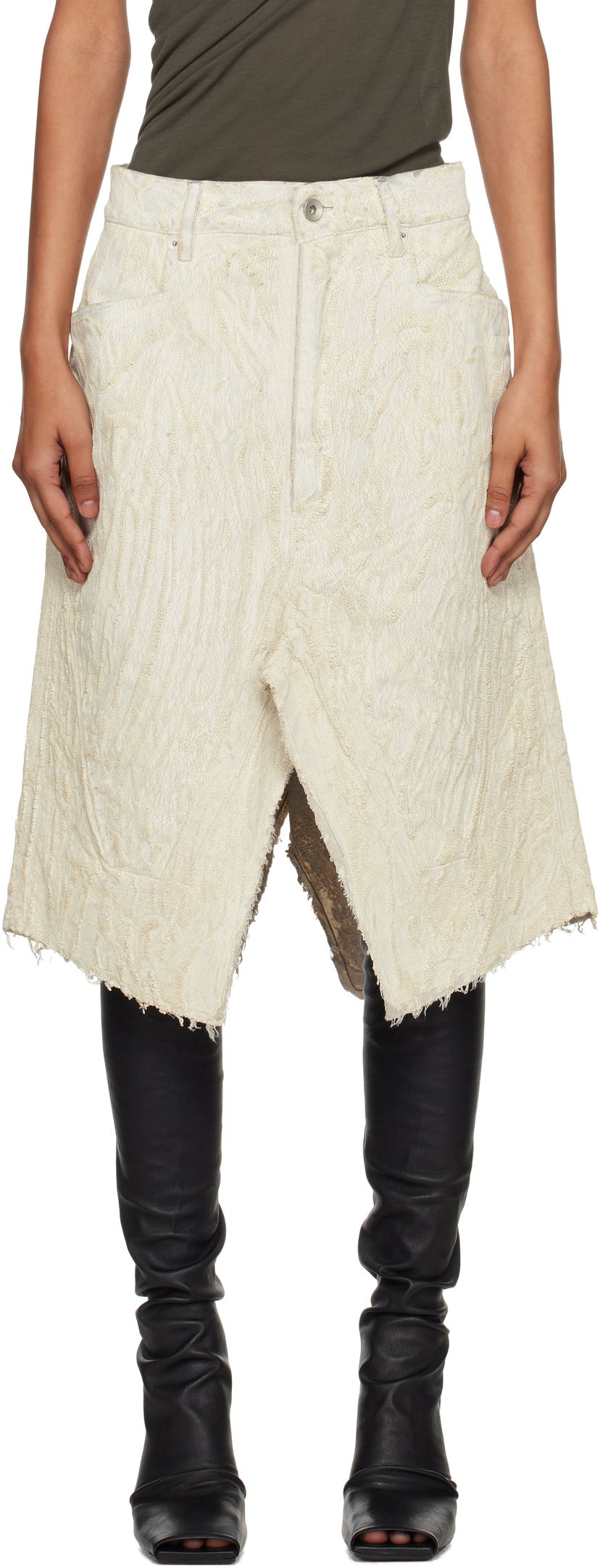 Sukňa Rick Owens Rick Owens Concordians Midi Skirt Biela | RP02E4377 MMC