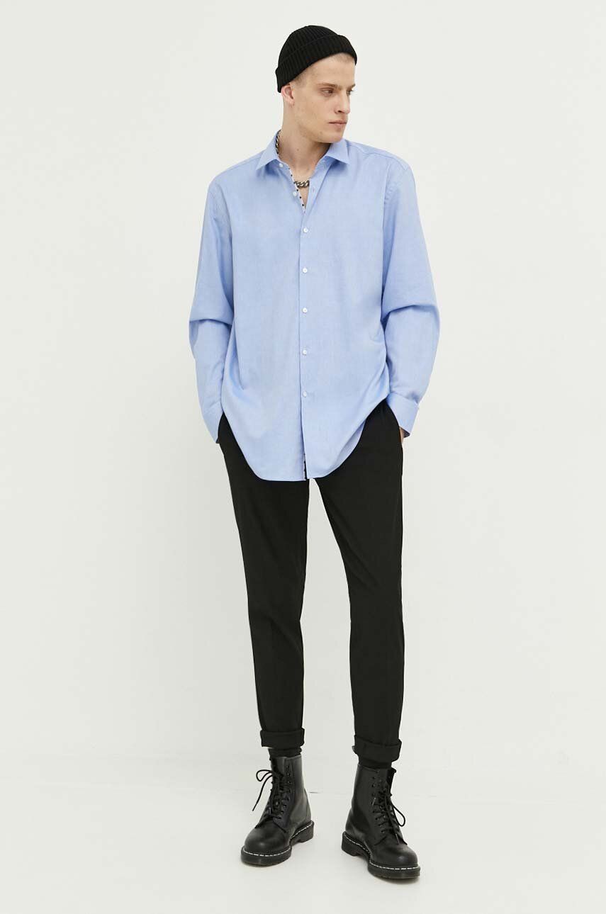 Košeľa BOSS Cotton T-shirt Modrá | 50489856, 0