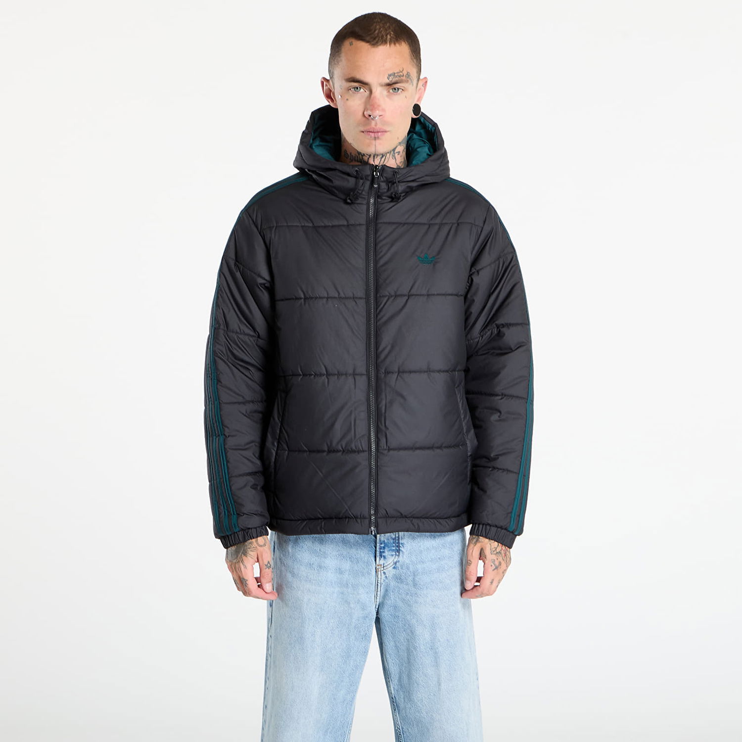 Prešívaná bunda adidas Originals Adicolor Reversible Puffer Jacket Čierna | JX6447, 0