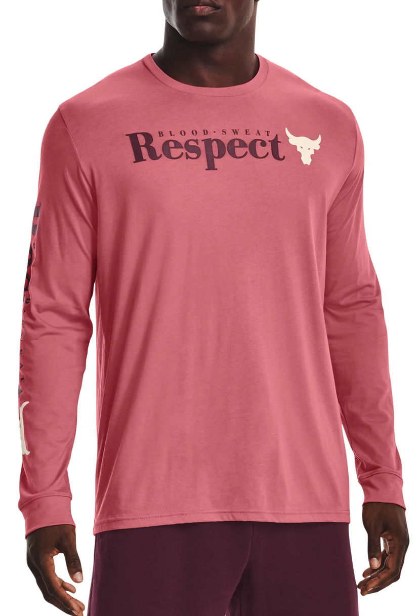 Tričko Under Armour Project Rock Respect Long Sleeve T-Shirt Ružová | 1373761-600