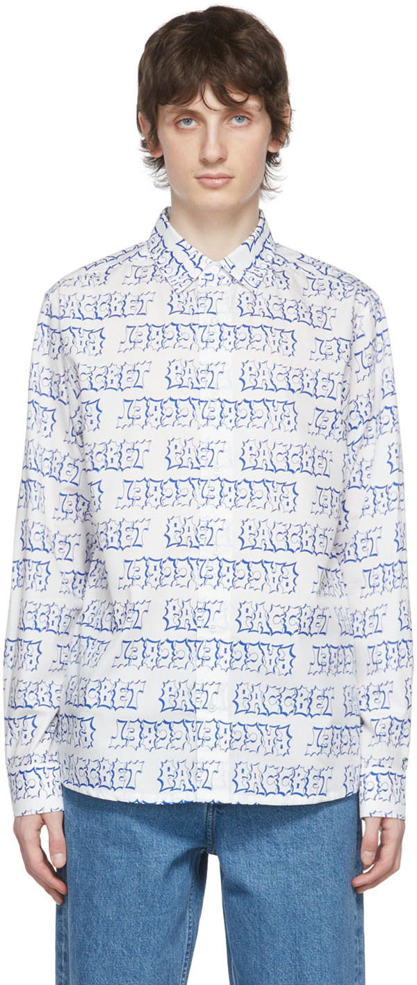 Košeľa PACCBET Rassvet White Cotton Shirt Tyrkysová | PACC10B002, 0