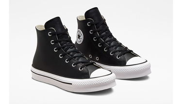 Tenisky a topánky Converse Chuck Taylor All Star Eva Lift Platform Leather High Top Čierna | A02485C, 3