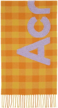 Orange Check Scarf