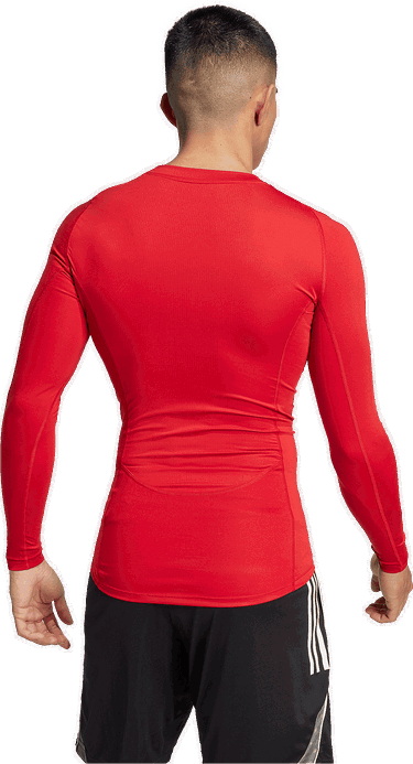 Tričko adidas Originals Techfit Long-Sleeve Mock Neck Base Layer Červená | jw7960, 1