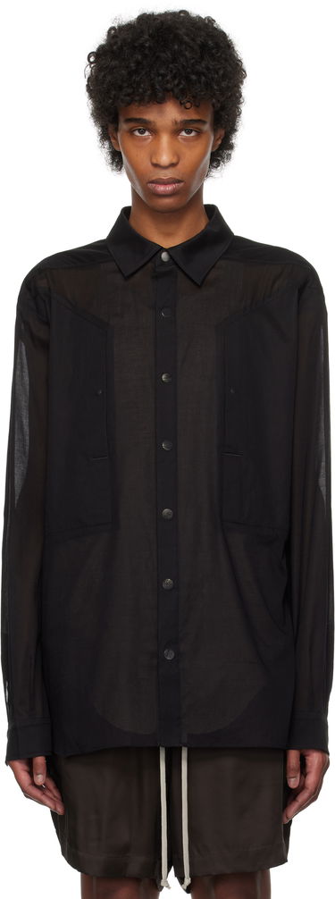 Košeľa Rick Owens Rick Owens Hollywood Jumbo Fogpocket Outer Shirt Čierna | RU01E5240 CV, 0