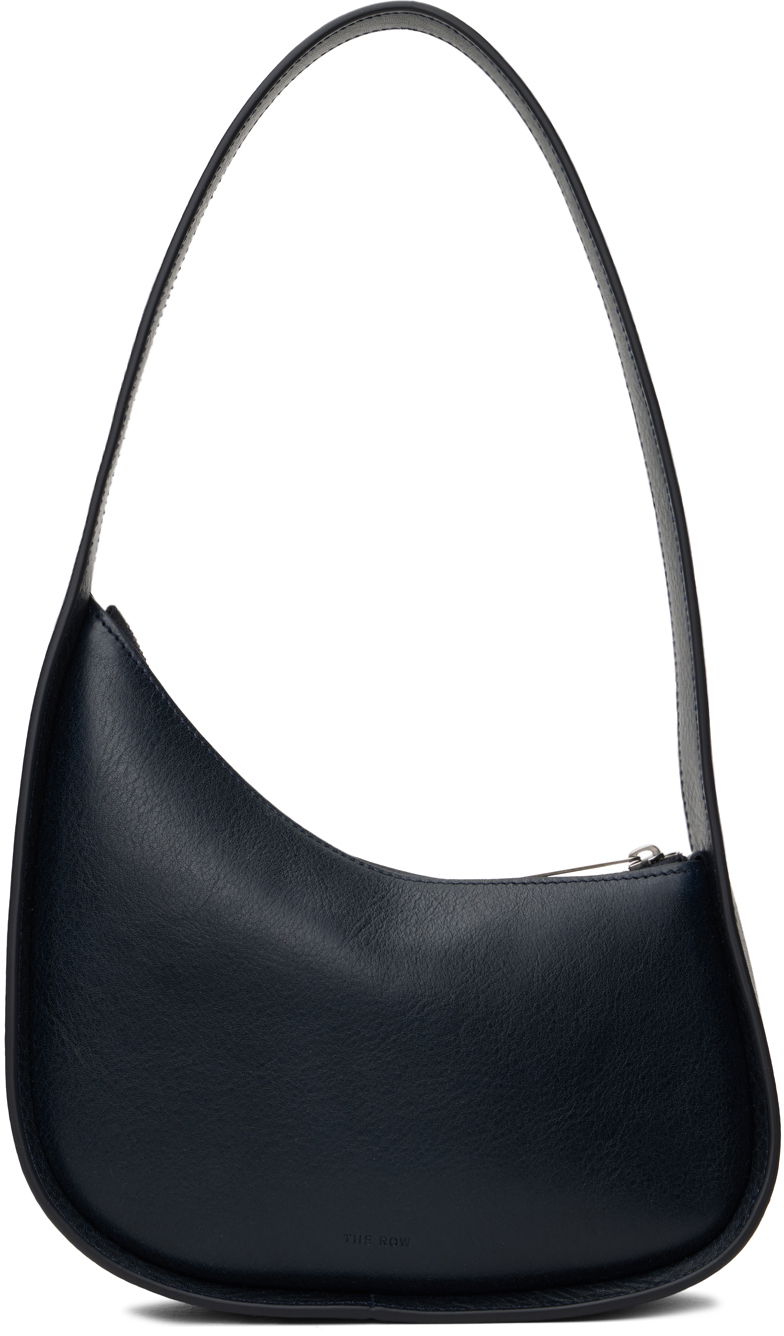 Taška cez rameno The Row Leather Shoulder Bag Navy | W1249-L136