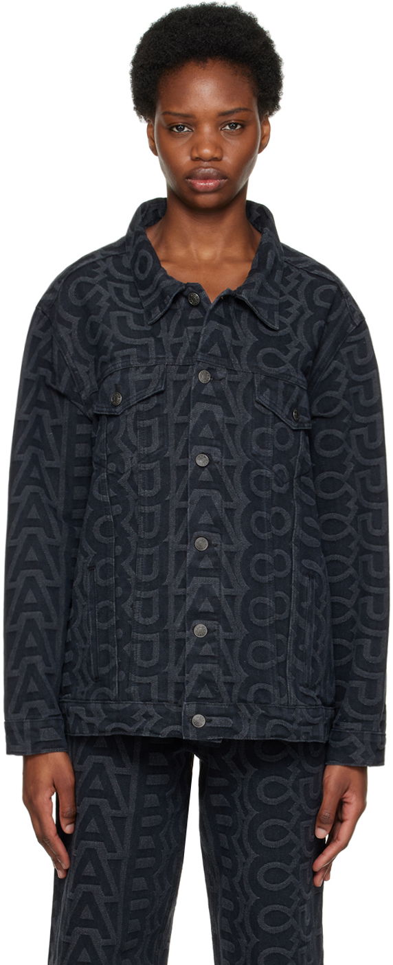 Bunda Marc Jacobs Marc Jacobs 'The Monogram' Denim Jacket Čierna | D209C14RE22, 0