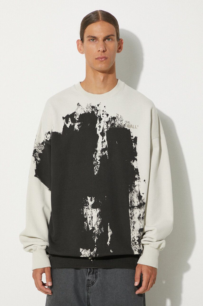 Mikina A-COLD-WALL* Relaxed Crewneck Graphic Sweatshirt Biela | ACWMW087, 1