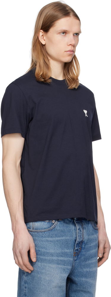 Tričko AMI Cotton Ami de Coeur T-shirt Navy | HTS060.724, 1