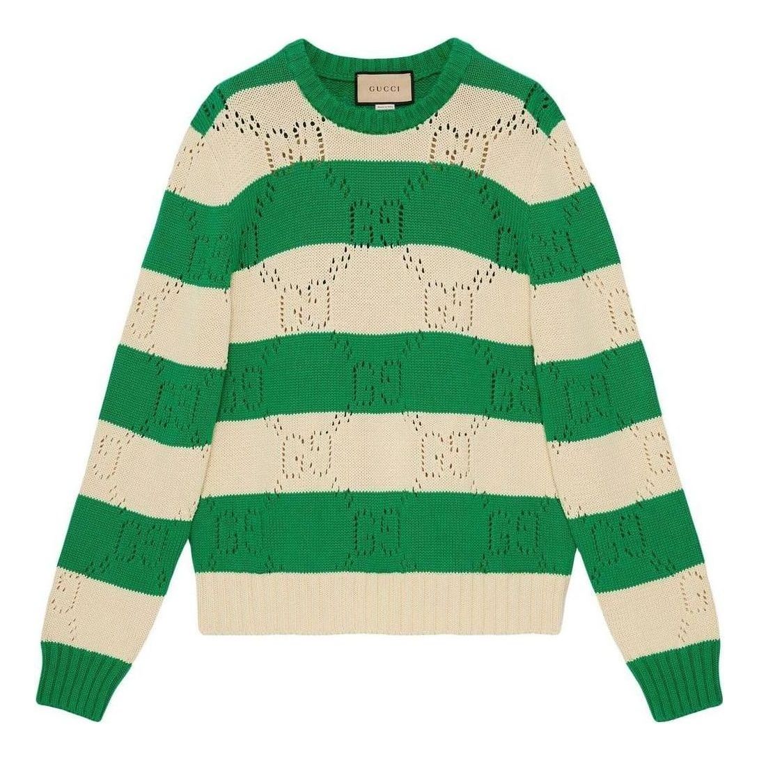 Sveter Gucci Striped Knit Sweater Zelené | 729536-XKC0T-9762, 0