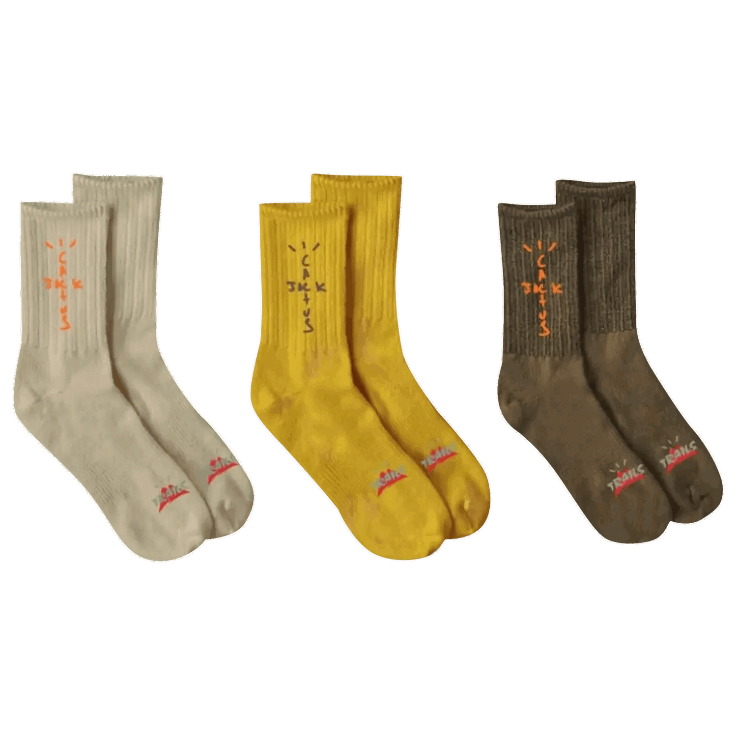 Spodná bielizeň a ponožky Cactus Jack by Travis Scott Cactus Trails Hiking Socks Pack Rôznofarebný | CJNT AS25 BROW, 0