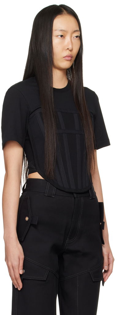 Crop Top Dion Lee Corset T-Shirt Biela | C3097R23, 4