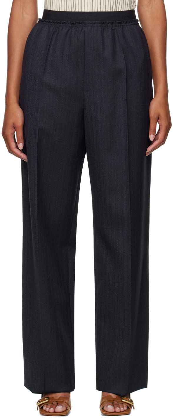 Nohavice Bottega Veneta Gathered Trousers Čierna | 792942 V36K0, 0