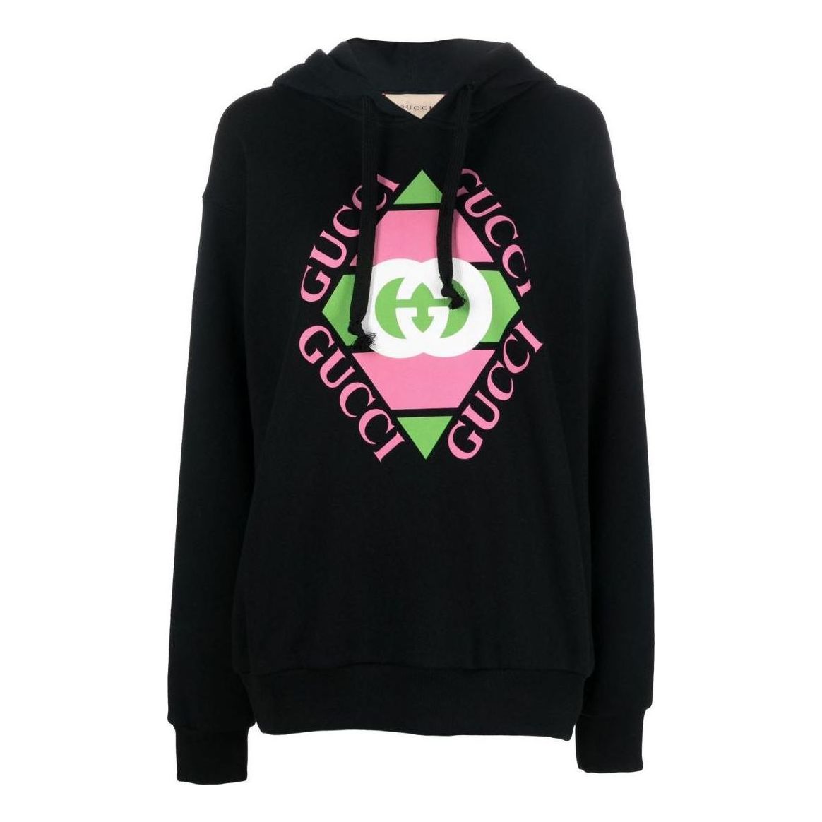 Mikina Gucci Logo Print Cotton Hoodie Čierna | 717427-XJEV6-1082, 0