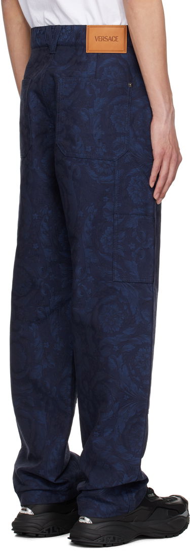 Džínsy Versace Versace Barocco Jacquard Carpenter Trousers Modrá | 1018885_1A09781, 2