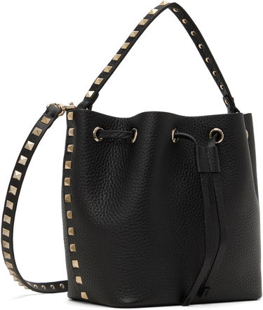 Taška cez rameno Valentino Valentino Garavani Rockstud Grainy Calfskin Bucket Bag Čierna | 6W2B0L31VSF, 1