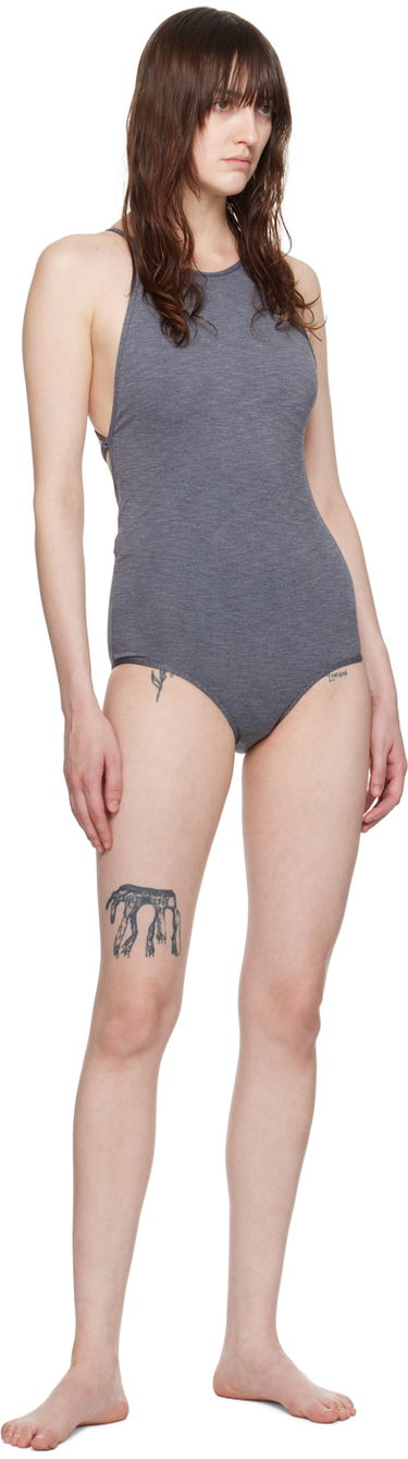 Body TOTEME TOTEME High Neck One-Piece Swimsuit Šedá | 243-WRW4711-FB0236, 3