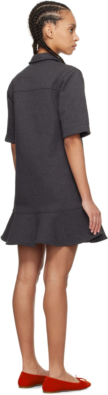 Šaty GANNI Ganni Heavy Fleece Mini Dress Šedá | T4108, 2