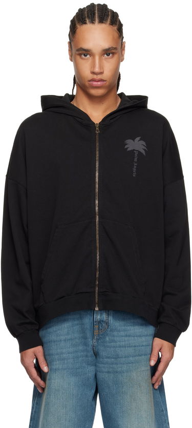 Mikina Palm Angels Palm Angels Palms Zip Hoodie Čierna | PMBE016S25FLE0011313, 0