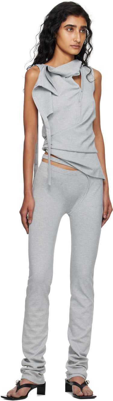 Legíny Ottolinger Ottolinger Ada Pinstriped Leggings Šedá | 102-800603-04, 3
