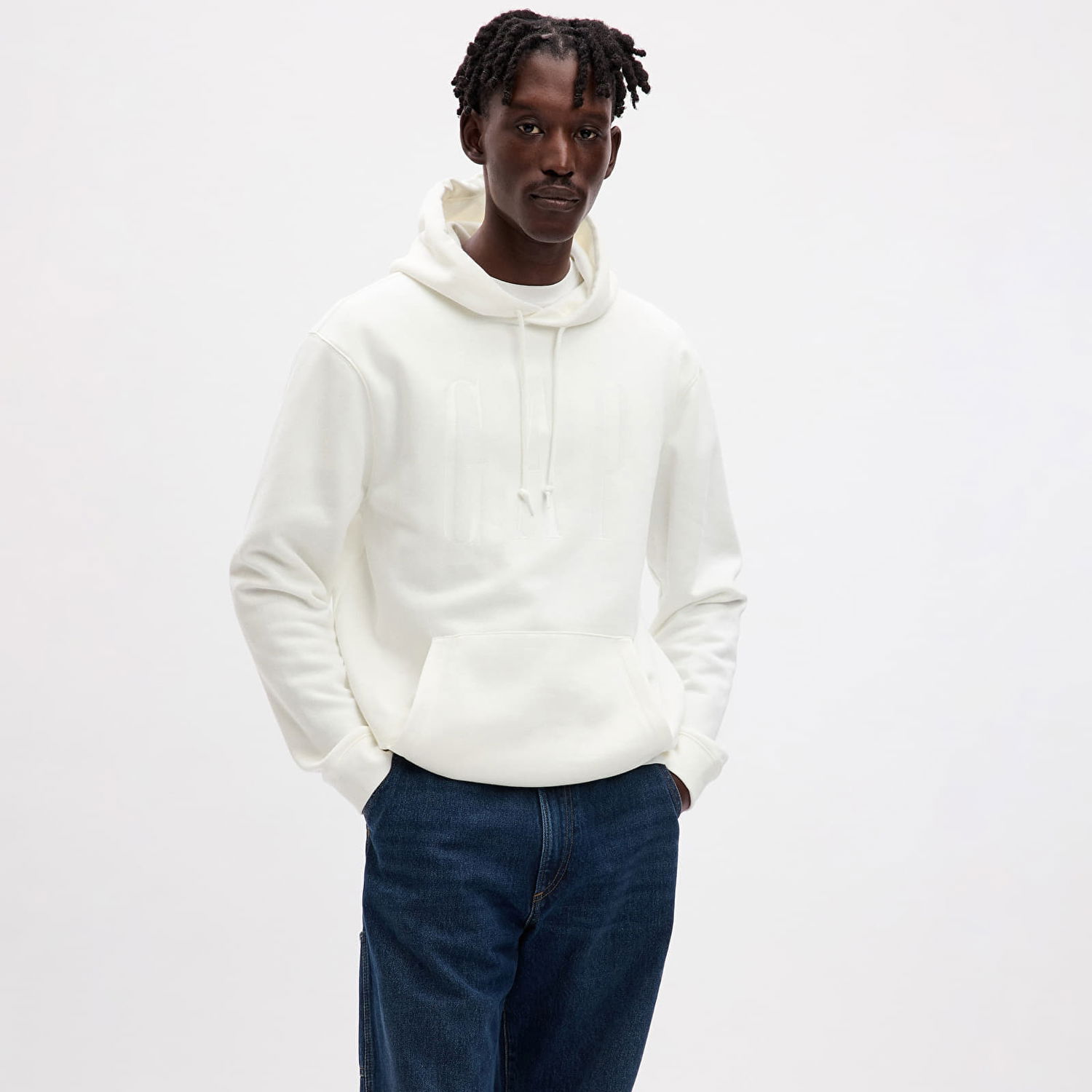 Mikina GAP Shine Logo Hoodie New Off White Biela | 829192-00, 0