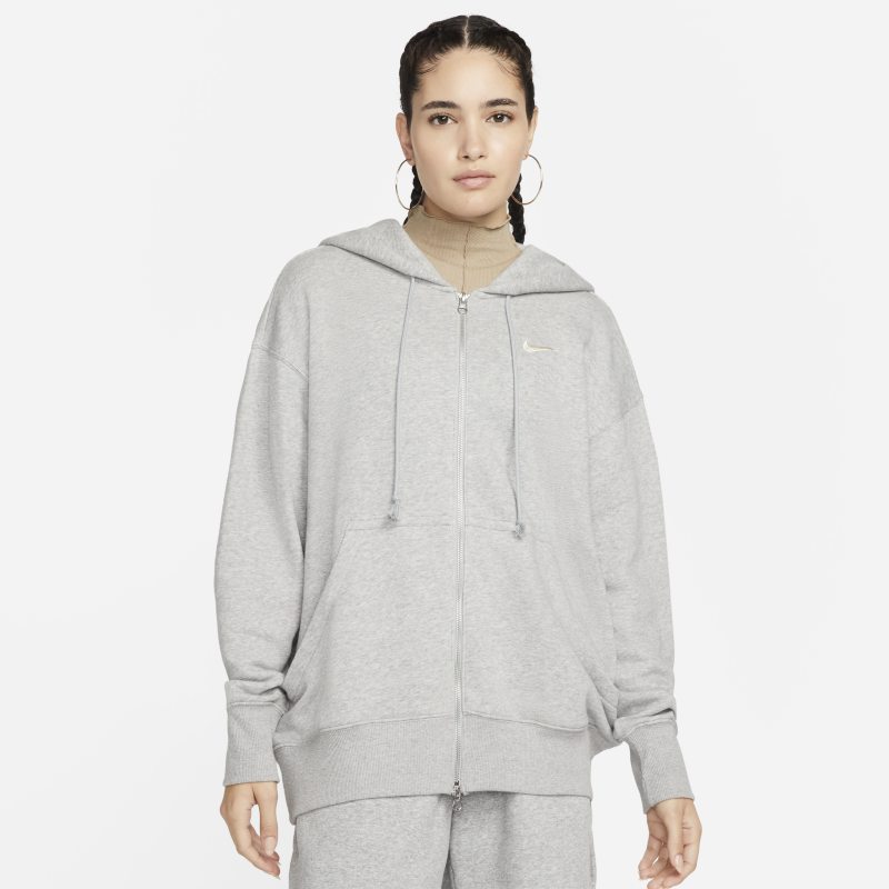 Mikina Nike Sportswear Phoenix Fleece Oversized Full-Zip Hoodie Šedá | DQ5758-063, 0