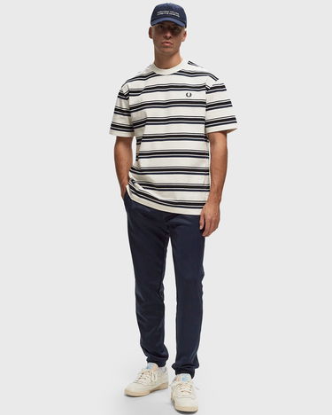 Tričko Fred Perry Relaxed Fit Striped T-Shirt Biela | M8573-S64, 1