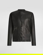 Dolce & Gabbana Zip Closure Leather Jacket