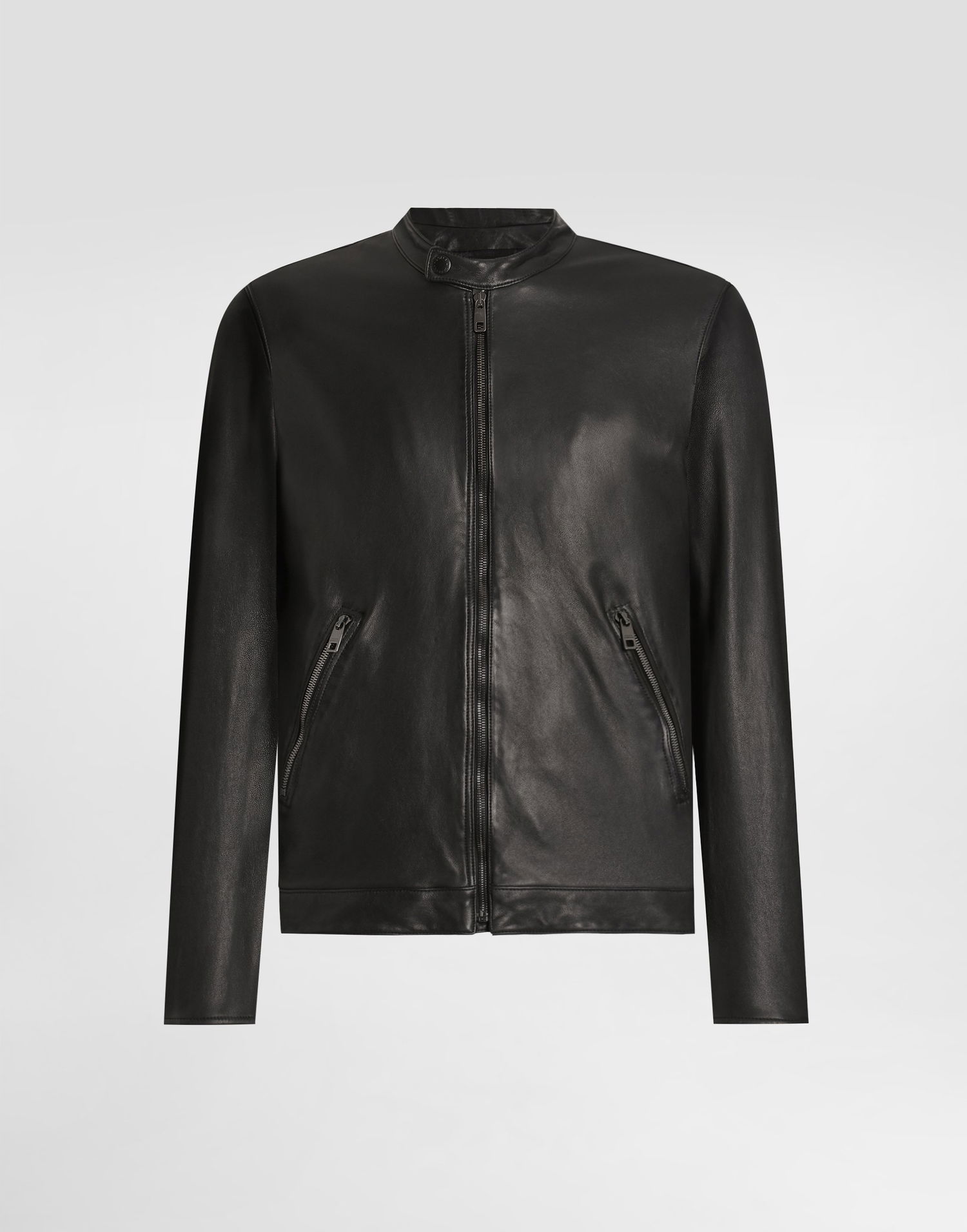 Bunda Dolce & Gabbana Dolce & Gabbana Zip Closure Leather Jacket Čierna | G9BUGLGJ744N0000, 0
