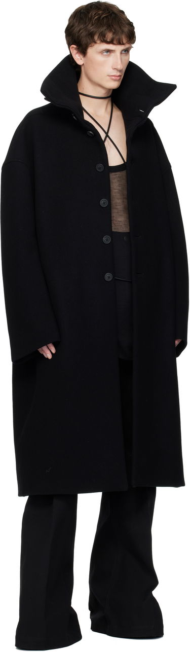 Kabáty Rick Owens Concordians Dracucollar Long Coat Čierna | RR02E1900 WSF, 3