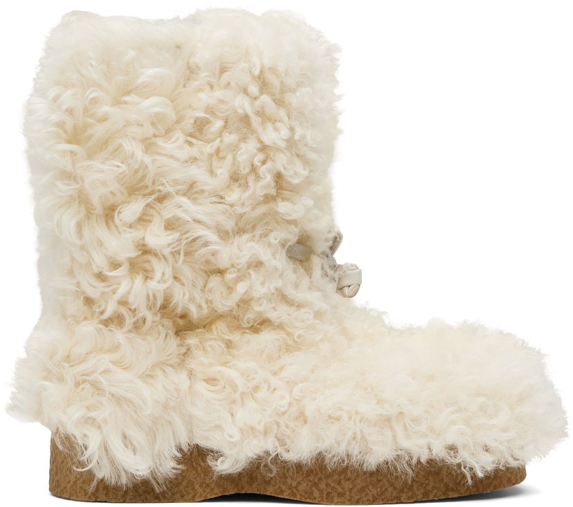 Oblečenie Bottega Veneta Bottega Veneta Torino Shearling Boots Biela | 816585V55T19202