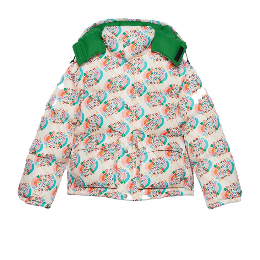 Bunda Gucci The North Face x Down Jacket Multicolor/Ivory Rôznofarebný | 672457 XAAET 9486