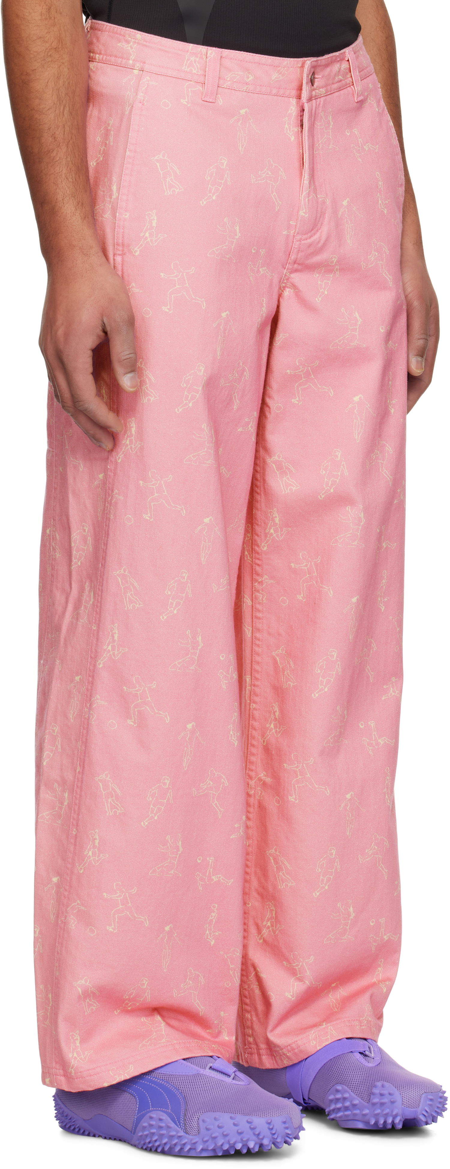 Nohavice KidSuper KidSuper x PUMA Doodle Pants Ružová | 62670748, 1