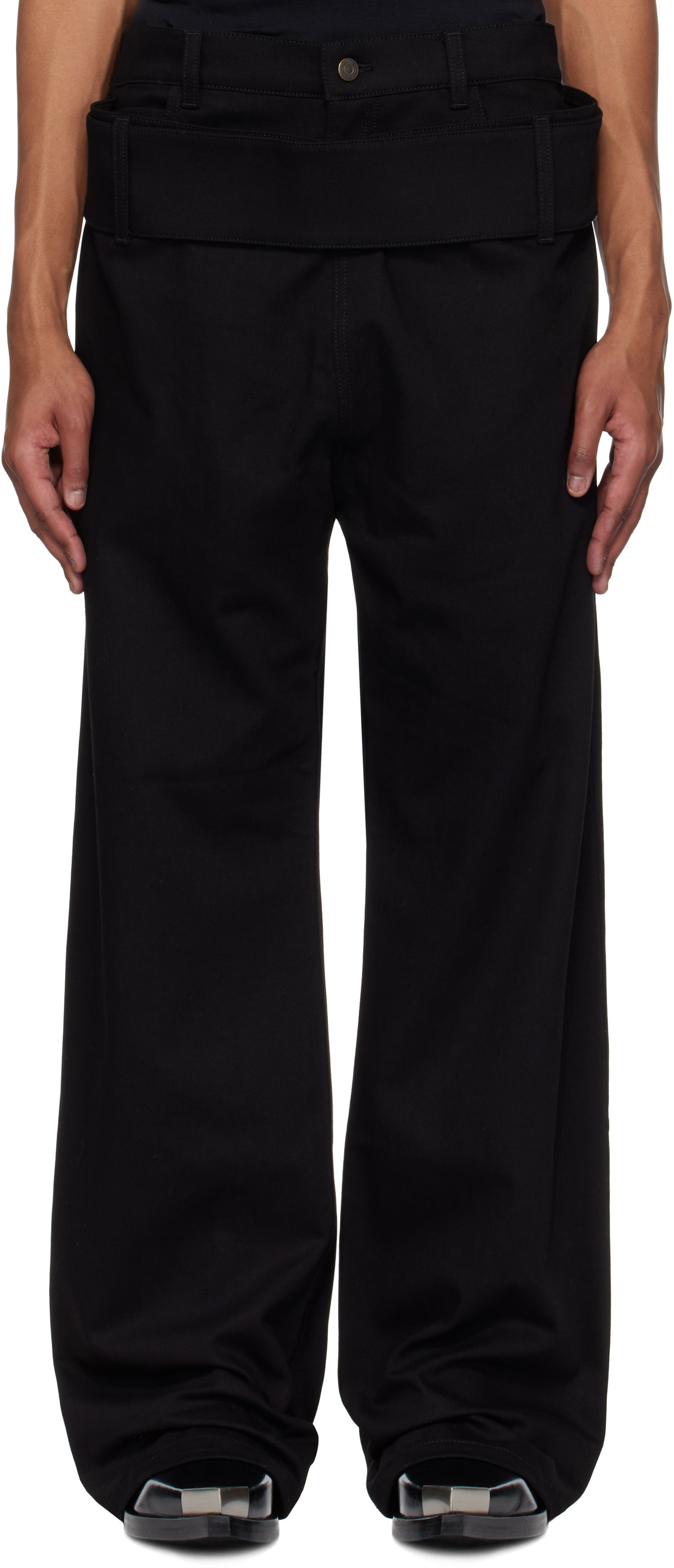 Nohavice Courrèges Courrèges Double Belt Jeans Čierna | 125DPA287DE0020, 0