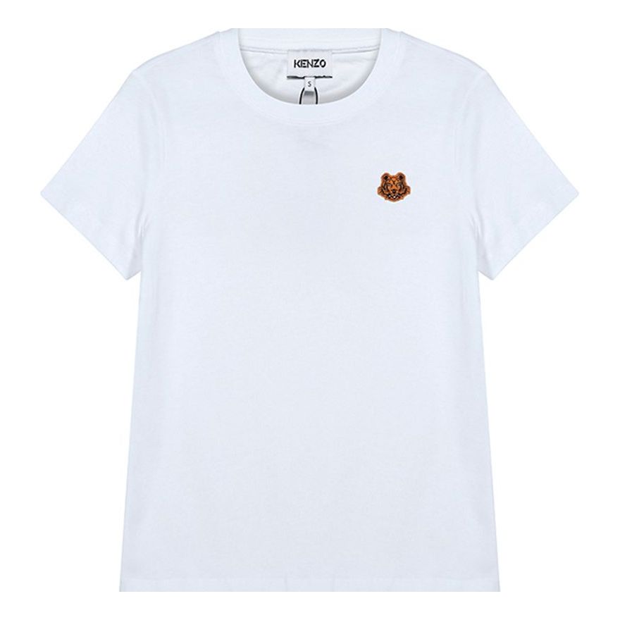 Tričko KENZO Kenzo Tiger Head Embroidered T-Shirt Biela | FA62TS8434SJ-01, 0