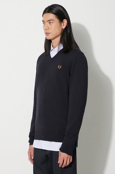 Sveter Fred Perry Fred Perry Lightweight V-Neck Sweater Navy | K9600.795, 3