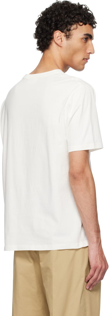 Tričko MAISON KITSUNÉ Maison Kitsuné Barista Fox Patch Relax T-Shirt Biela | CKNU00102KJ7014, 2