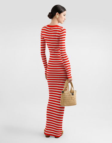 Sveter Dolce & Gabbana Dolce & Gabbana Striped Viscose Knit Cardigan Červená | FXVC7ZJAIRRW8266, 2