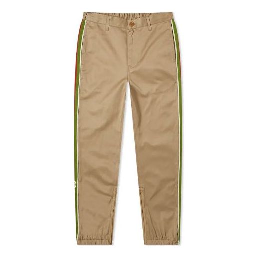 Nohavice Gucci Striped Logo Cotton Casual Trousers Béžová | 604187-XDA1R-2821