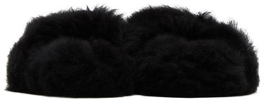 Oblečenie Yves Salomon Yves Salomon Toscana Fur Slippers Čierna | 24W23WAA342XXTOSX, 1