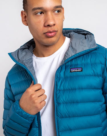 Prešívaná bunda Patagonia Down Sweater Hoody Modrá | 84702, 1