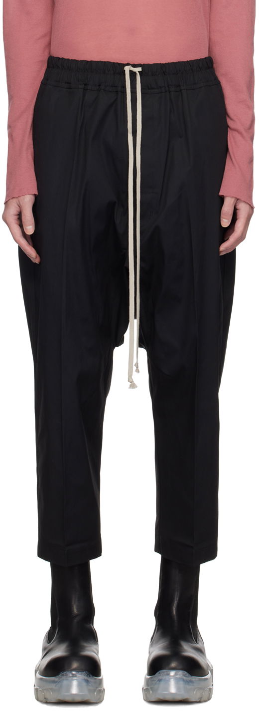 Nohavice Rick Owens Porterville Drawstring Cropped Trousers Čierna | RU02D6381 TE, 0
