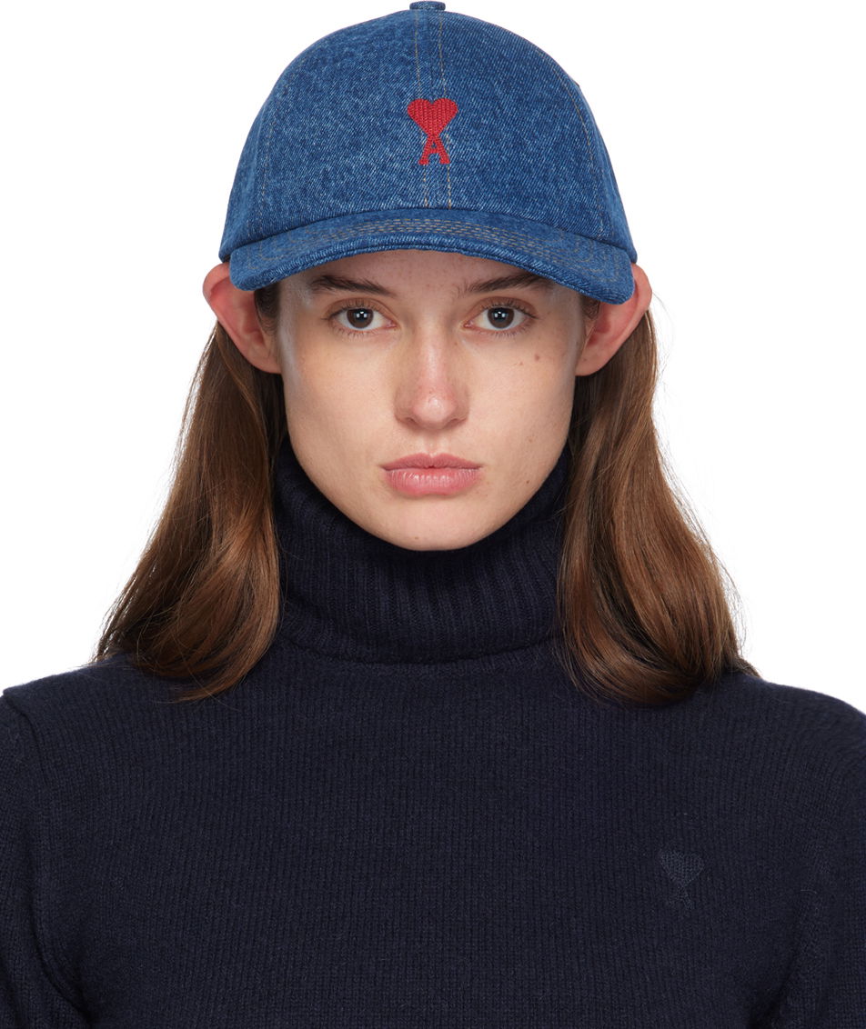 Šiltovka AMI Paris Blue Red de Cœur Cap Čierna | UCP006.DE0031, 0