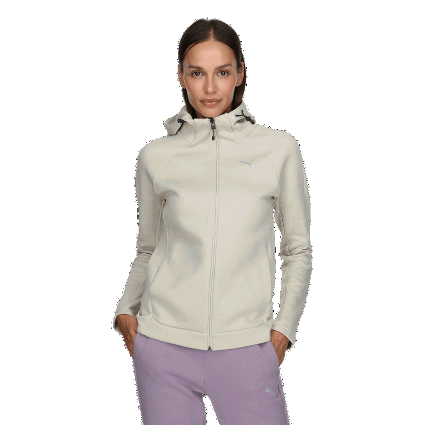 Mikina Puma EVOSTRIPE Full-Zip Hoodie Béžová | 681670-68