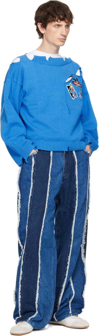 Sveter Charles Jeffrey Loverboy Clash of Clans Edition Barbarian Patch Sweater Modrá | 054091601, 3