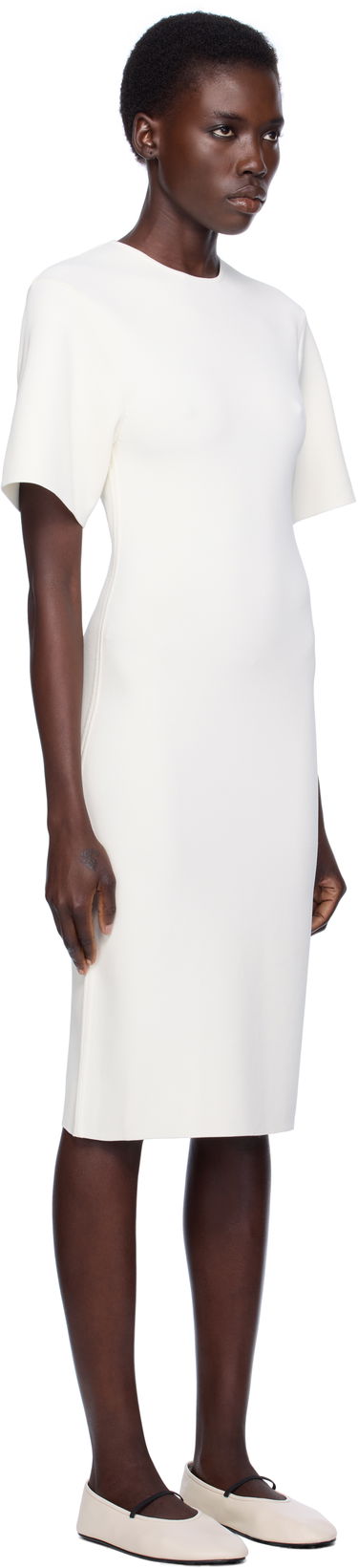 Šaty TOTEME TOTEME Knit Midi Tee Dress Čierna | 253-WRD0232-YA0187, 4