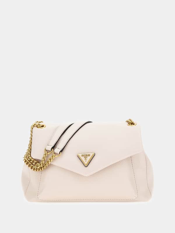 Taška cez rameno GUESS Laryn Triangle Logo Crossbody Bag Béžová | HWBA9196210, 0